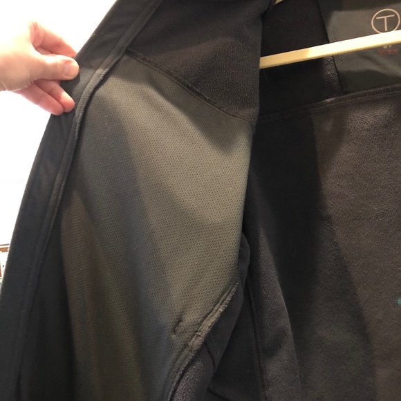 Men's T Tech By Tumi Large Grey Jacket, Blk Fleece - Picture 8 of 9